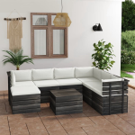 Vidaxl 8-delige Loungeset Pallet Met Kussens Massief Grenenhout