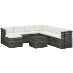 Vidaxl 9-delige Loungeset Pallet Met Kussens Massief Grenenhout