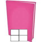 Benza Rekbare Boekenkaften A4 12 Stuks Inclusief Grijze Labels - Roze