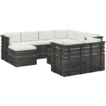 Vidaxl 10-delige Loungeset Met Kussens Pallet Massief Grenenhout