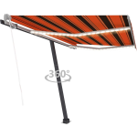 Vidaxl Luifel Automatisch Met Led Windsensor 300x250 Cm - Oranje