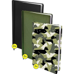 Benza Assortiment Rekbare Boekenkaften A4 - 2x Army Dots - 2x - 2x Groen - Zwart