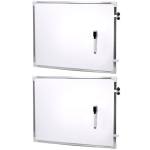 2x Stuks Magnetische Whiteboards Met Marker Met Wisser 80 X 60 Cm - Whiteboards