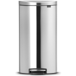 Brabantia Flatback+ Pedaalemmer 30 Liter Met Kunststof Binnenemmer - Matt Steel Fingerprint Proof - Silver