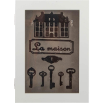 Houten Sleutelkast/sleutelkluis La Maison 23 X 32 Cm - Sleutelkastjes - Wit