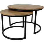 HSM Collection Ronin Salontafel Set van 2 - Zwart