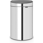 Brabantia Touch Bin Afvalemmer 10 + 23 Liter Met 2 Kunststof Binnenemmers - Brilliant Steel - Silver