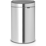 Brabantia Touch Bin Afvalemmer 10 + 23 Liter Met 2 Kunststof Binnenemmers - Matt Steel Fingerprint Proof - Silver