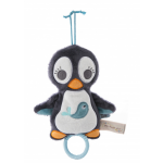 Nici muziekknuffel pinguïn Watschili 2D 18 cm pluche - Zwart