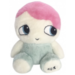LuckyBoySunday knuffelpop Kiki junior 30 cm polyester wit/roze