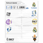 Real Madrid etiketten junior zelfklevend wit 8 stuks