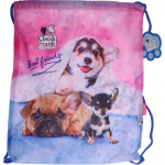 Cleo & Frank gymtas meisjes 42 x 34 cm polyester roze/blauw