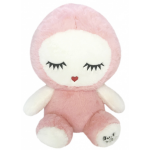 LuckyBoySunday knuffelpop Bonbon junior 30 cm polyester roze/wit