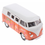 Welly schaalmodel Volkswagen bus met print - Oranje