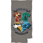 Harry Potter badlaken Hogwarts junior 70 x 140 cm katoen - Grijs