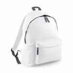 Hippe Rugtas Met Voorvak - Rugzak Voor Onderweg - Backpack - Schooltas - Wit