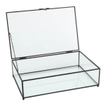 vtwonen Glazen Opbergdoos Vitrine - Zwart