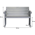 SenS-Line Marseille Tuinbank 2-zits - Grijs