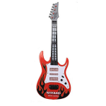 Jonotoys rockband gitaar met licht en geluid 52 cm/zwart - Rood