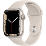 Apple Watch Series 7 41mmgoud Aluminium Crème Sportband - Wit