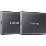 Samsung T7 Portable SSD 1TB - Duo Pack - Grijs