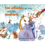 Tien olifanten op weg naar een dansfeest