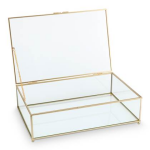 vtwonen Glazen Opbergdoos Vitrine - Goud
