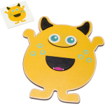 BS Toys kinderspel Monster Tweelingen hout geel 61 delig