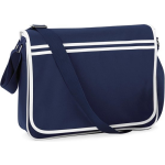 Bagbase Retro Schoudertas French Navy/white 12 Liter - Blauw