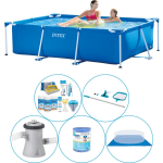 Intex Frame Pool Rechthoekig 220x150x60 Cm - 6-delig - Zwembad Combi Deal - Blauw