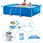 Intex Frame Pool Rechthoekig 220x150x60 Cm - 6-delig - Zwembad Met Accessoires - Blauw