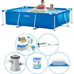 Intex Frame Pool Rechthoekig 220x150x60 Cm - 6-delig - Zwembad Inclusief Accessoires - Blauw