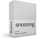 Snoozing Jersey - Topper Hoeslaken - Katoen - 180x210/220 - - Grijs