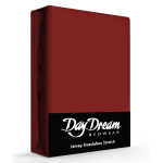 Day Dream Jersey Hoeslaken Bordeaux-190 X 220 Cm - Rood