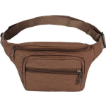 Bellatio Design Heuptasje/buideltasje/fanny Pack Mocca Vierkant 25 X 15 Cm - Heuptassen - Bruin