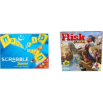 Hasbro Spellenset - Bordspel - 2 Stuks - Mattle Scrabble Junior & Risk Junior