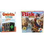 Hasbro Spellenset - Bordspel - 2 Stuks - Qwirkle Kaartspel & Risk Junior