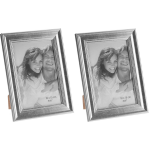 2x Zilveren Glanzende Fotolijsten/fotoframes 14 X 19 Cm - Fotolijsten - Silver