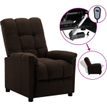 Vidaxl Fauteuil Verstelbaar Elektrisch Stof Donker - Bruin