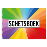 Bellatio Decorations 2x A4 Kleuren Waaier Schetsboek/ Tekenboek/ Kleurboek/ Schetsblok Papier - Schetsboeken - Wit