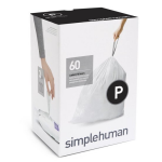Simplehuman Afvalzakken Code P - 50-60 Liter (60 stuks) - Blanco