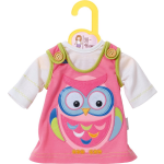 Zapf Creation Dolly Moda Poppenkleding Jurk Met Uil 24 Cm Katoen - Roze