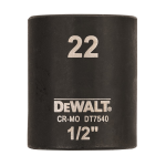 DeWalt Impact dop 22mm 1/2" (Kort - 38mm) - DT7540-QZ