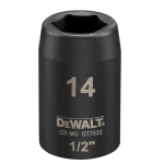 DeWalt Impact dop 14mm 1/2" (Kort - 38mm) - DT7532-QZ