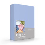 Romanette Jersey Hoeslaken-160/180 X 200/210 Cm - Blauw