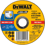 DeWalt Extreme 2X Doorslijpschijf INOX 115 x 1.6 x 22,2mm - DT43905-QZ