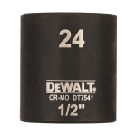 DeWalt Impact dop 24mm 1/2" (Kort - 38mm) - DT7541-QZ