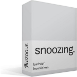 Snoozing Badstof Hoeslaken - 80% Katoen - 20% Polyester - Lits-jumeaux (180x200/220 Of 200x200 Cm) - - Grijs