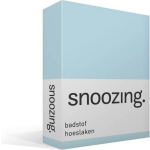 Snoozing Badstof Hoeslaken - 80% Katoen - 20% Polyester - 2-persoons (120/130/140x200 Cm) - Hemel - Blauw