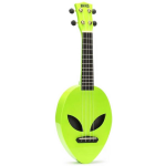 Mahalo MC1AL Alien Neon Green sopraan ukelele met tas